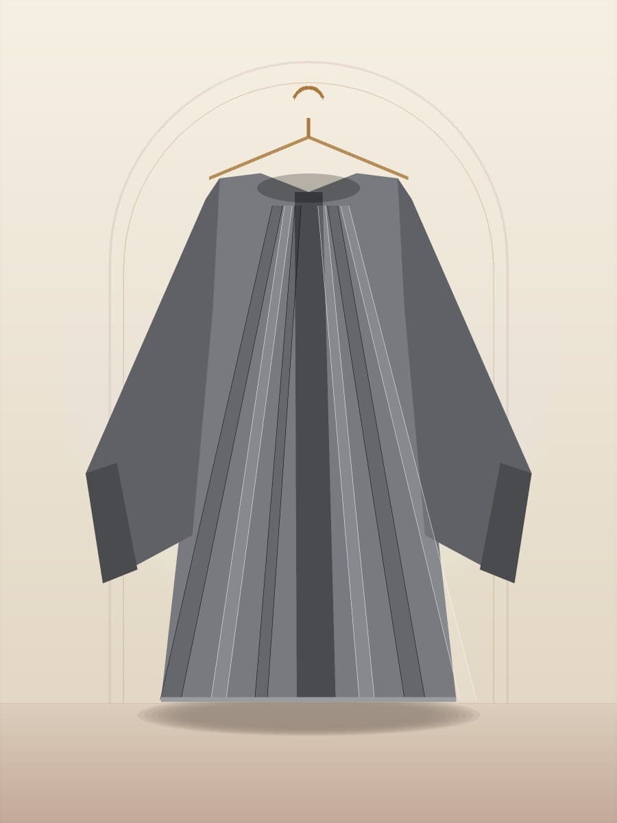 عباية سادة رمادي